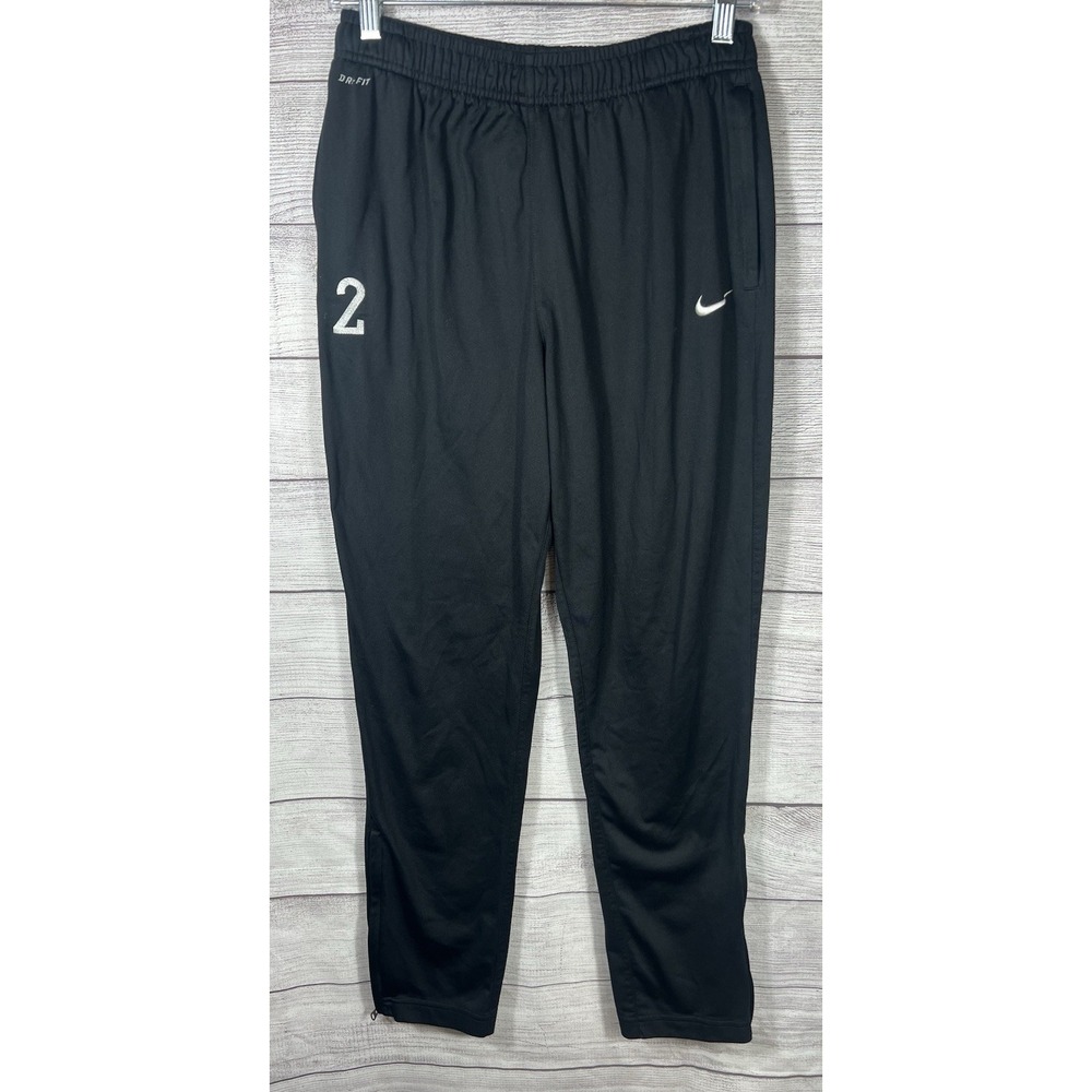 Nike Boys Track Pants Size XL Black Solid Polyester Drawstring Pockets